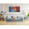 imageWieco Art Dazzling Beauty Modern Large Stretched and Framed 100 Hand Painted Red Flowers Artwork Abstract Floral Oil Paintings on Canvas Wall Art for Living Room Bedroom Home Decorations 24x4840L x 20W