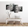 imageWieco Art Elegant Blooming Flowers Oil Paintings on Canvas Wall Art Set Ready to Hang for Living Room Bedroom Home Decor 4 Panels Modern 100 Hand Painted Stretched and Framed Abstract Floral10x12inchx2pcs 10x20inchx2pcs