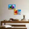 imageWieco Art Four Change Seasons Trees Canvas Prints Wall Art by Oil Paintings Style Pictures for Living Room Bedroom Home Decorations 4 Piece Modern Gallery Wrapped Contemporary Colorful Giclee12x16inch4pcs