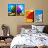 imageWieco Art Four Change Seasons Trees Canvas Prints Wall Art by Oil Paintings Style Pictures for Living Room Bedroom Home Decorations 4 Piece Modern Gallery Wrapped Contemporary Colorful Giclee12x16inch4pcs
