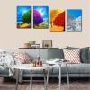 imageWieco Art Four Change Seasons Trees Canvas Prints Wall Art by Oil Paintings Style Pictures for Living Room Bedroom Home Decorations 4 Piece Modern Gallery Wrapped Contemporary Colorful Giclee12x16inch4pcs