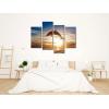 imageWieco Art Happy Dolphin Giclee Canvas Prints Wall Art Ocean Animals Sea Beach Landscape Pictures Paintings for Living Room Bedroom Home Decorations Large 4 Piece Modern Grace Seascape Artwork L