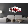 imageWieco Art Red Flower Love Butterfly Abstract Oil Paintings on Canvas Wall Art Ready to Hang for Living Room Bedroom Home Decorations Modern 5 Panels Stretched and Framed 100 Hand Painted Artwork10x16inchx2pcs 8x20inchx2pcs 8x24inchx1pc