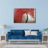 imageWieco Art Red Flower Oil Paintings on Canvas Wall Art Ready to Hang for Living Room Bedroom Kitchen Home Decorations Large Modern 100 Hand Painted Stretched and Framed Abstract Floral Artwork L