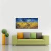 imageWieco Art Wheatfield with Crows Large Classic Canvas Prints Wall Art By Van Gogh Famous Oil Paintings Reproduction Modern Stretched and Framed Giclee Landscape Pictures
