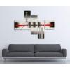 imageWieco Art White Lines 100 Handpainted Stretched Canvas Wall Art for Living Room Decoration Home Decor Abstract Oil Paintings on CanvasMulticolor