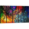 imageWieco Art 5 Panels Abstract Heart Oil Paintings Reproduction on Canvas Wall Art Decor Ready to Hang for Home Office Decorations Extra Large Modern 100 Hand Made Contemporary Impressionist Artwork12x36inchx5pcs 30x90cmx5pcs