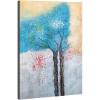 imageWieco Art Blue Trees Pure HandPainted Paintings on Canvas Abstract Canvas Wall Art for Living Room Bedroom Wall Decor Modern Contemporary Artwork for Home Decorations and Office Decor