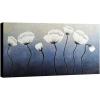 imageWieco Art White Poppy Abstract Botanic Paintings Wall Art on Canvas Mordern Canvas Wall Art for Living Room Bedroom Wall Decor Contemporary Artwork for Home Decorations
