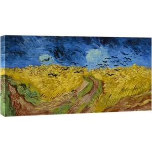 imageWieco Art Wheatfield with Crows Large Classic Canvas Prints Wall Art By Van Gogh Famous Oil Paintings Reproduction Modern Stretched and Framed Giclee Landscape Pictures