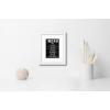imageWieco Art 7RULES Quotes Wall Art Inspirational Canvas Print Motivation Classroom Decor With White Picture Frame and Real Glass Made to Display 5x7 with Mat or 8x10 Without Mat