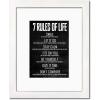 imageWieco Art 7RULES Quotes Wall Art Inspirational Canvas Print Motivation Classroom Decor With White Picture Frame and Real Glass Made to Display 5x7 with Mat or 8x10 Without Mat