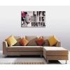 imageWieco Art Banksy Life is Beautiful Modern Gallery Wrapped Giclee Canvas Prints Artwork Grey Love Abstract Pictures Paintings on Canvas Wall Art Ready to Hang for Bedroom Home Office Decorations36L x 24W