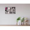 imageWieco Art Banksy Life is Beautiful Modern Gallery Wrapped Giclee Canvas Prints Artwork Grey Love Abstract Pictures Paintings on Canvas Wall Art Ready to Hang for Bedroom Home Office Decorations37L x 25W