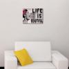 imageWieco Art Banksy Life is Beautiful Modern Gallery Wrapped Giclee Canvas Prints Artwork Grey Love Abstract Pictures Paintings on Canvas Wall Art Ready to Hang for Bedroom Home Office Decorations16L x 12W