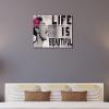 imageWieco Art Banksy Life is Beautiful Modern Gallery Wrapped Giclee Canvas Prints Artwork Grey Love Abstract Pictures Paintings on Canvas Wall Art Ready to Hang for Bedroom Home Office Decorations24L x 20W