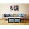 imageWieco Art Banksy Life is Beautiful Modern Gallery Wrapped Giclee Canvas Prints Artwork Grey Love Abstract Pictures Paintings on Canvas Wall Art Ready to Hang for Bedroom Home Office Decorations36L x 24W