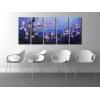 imageWieco Art Blue Plum Blossom Canvas Prints Wall Art Paintings Style Pictures for Living Room Bedroom Home Decorations Modern 5 Panels Stretched Contemporary Floral Artwork14x32x5pcs 35x80cmx5pcs
