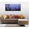 imageWieco Art Blue Plum Blossom Canvas Prints Wall Art Paintings Style Pictures for Living Room Bedroom Home Decorations Modern 5 Panels Stretched Contemporary Floral Artwork10x24x5pcs 25x60cmx5pcs