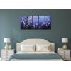 imageWieco Art Blue Plum Blossom Canvas Prints Wall Art Paintings Style Pictures for Living Room Bedroom Home Decorations Modern 5 Panels Stretched Contemporary Floral Artwork10x24x5pcs 25x60cmx5pcs
