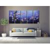 imageWieco Art Blue Plum Blossom Canvas Prints Wall Art Paintings Style Pictures for Living Room Bedroom Home Decorations Modern 5 Panels Stretched Contemporary Floral Artwork14x32x5pcs 35x80cmx5pcs