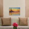 imageWieco Art Dusk in Venice Canvas Prints Wall Art of Famous Oil Paintings by Claude Monet Stretched and Framed Giclee Classic Impressionist Art work Ready to Hang for Wall Decor Living Room Bedroom16L x 12W