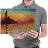 imageWieco Art Dusk in Venice Canvas Prints Wall Art of Famous Oil Paintings by Claude Monet Stretched and Framed Giclee Classic Impressionist Art work Ready to Hang for Wall Decor Living Room Bedroom16L x 12W