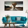 imageWieco Art Elephant Canvas Prints Wall Art Animals Pictures to Photo Paintings Decor for Living Room Bedroom Home Decorations 5 Piece Modern Stretched and Framed Grace Grey Landscape Giclee Artwork236L x 24W