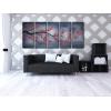 imageWieco Art Red Plum Blossom 5 Panels Canvas Prints Wall Art Paintings Style Pictures for Living Room Bedroom Home Decorations Stretched Classic Flowers Artwork