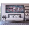 imageWieco Art Red Plum Blossom 5 Panels Canvas Prints Wall Art Paintings Style Pictures for Living Room Bedroom Home Decorations Stretched Classic Flowers Artwork