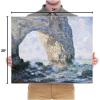 imageWieco Art The Manneporte Canvas Prints Wall Art of Claude Monet Famous Oil Paintings Reproduction Classic Seascape Sea Beach Pictures Artwork Ready to Hang for Bedroom Bathroom Home Office24L x 20W