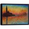 imageWieco Art Dusk in Venice Canvas Prints Wall Art of Famous Oil Paintings by Claude Monet Stretched and Framed Giclee Classic Impressionist Art work Ready to Hang for Wall Decor Living Room Bedroom17L x 13W