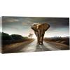 imageWieco Art Elephant Canvas Prints Wall Art Animals Pictures to Photo Paintings Decor for Living Room Bedroom Home Decorations 5 Piece Modern Stretched and Framed Grace Grey Landscape Giclee Artwork236L x 24W
