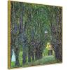 imageWieco Art Framed Canvas Wall Art Avenue in Schloss Kammer Park 1912 by Gustav Klimt Wall Decorations for Living Room Pictures for Home Decor Golden Frame