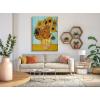 imageWieco Art Large Framed Canvas Wall Art Sunflower by Vincent Van Gogh Oil Paintings Reproduction Abstract Wall Decorations for Living Room Golden Frame Home Office Decorations