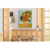 imageWieco Art Large Framed Canvas Wall Art Sunflower by Vincent Van Gogh Oil Paintings Reproduction Abstract Wall Decorations for Living Room Golden Frame Home Office Decorations