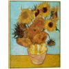 imageWieco Art Large Framed Canvas Wall Art Sunflower by Vincent Van Gogh Oil Paintings Reproduction Abstract Wall Decorations for Living Room Golden Frame Home Office Decorations