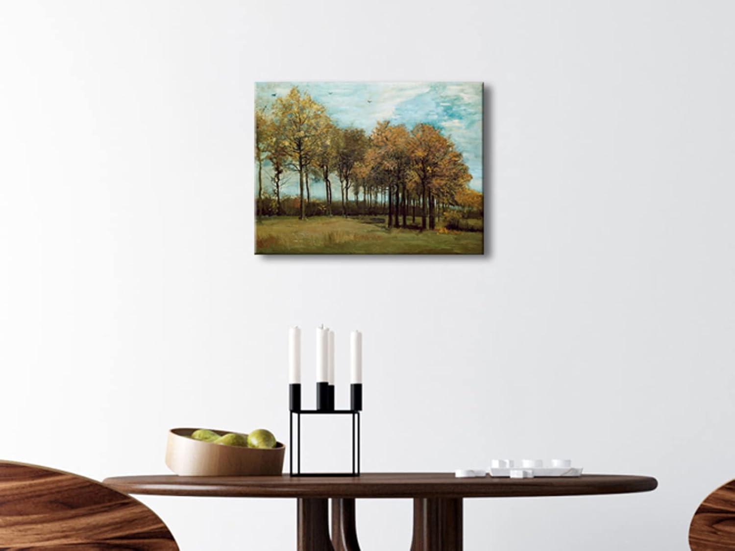 imageWieco Art Autumn Landscape 1885 Canvas Prints of Vincent Van Gogh Art Famous Paintings Reproduction Tree Forest Pictures Artwork Wall Art for Home Decor and Wall Decorations16L x 12W