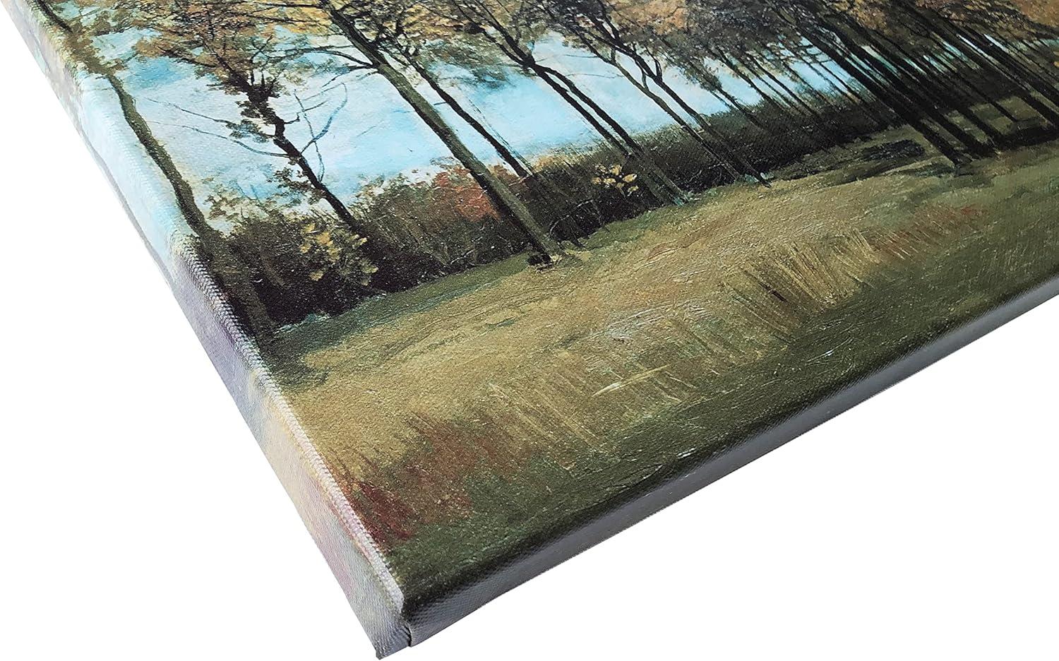 imageWieco Art Autumn Landscape 1885 Canvas Prints of Vincent Van Gogh Art Famous Paintings Reproduction Tree Forest Pictures Artwork Wall Art for Home Decor and Wall Decorations16L x 12W