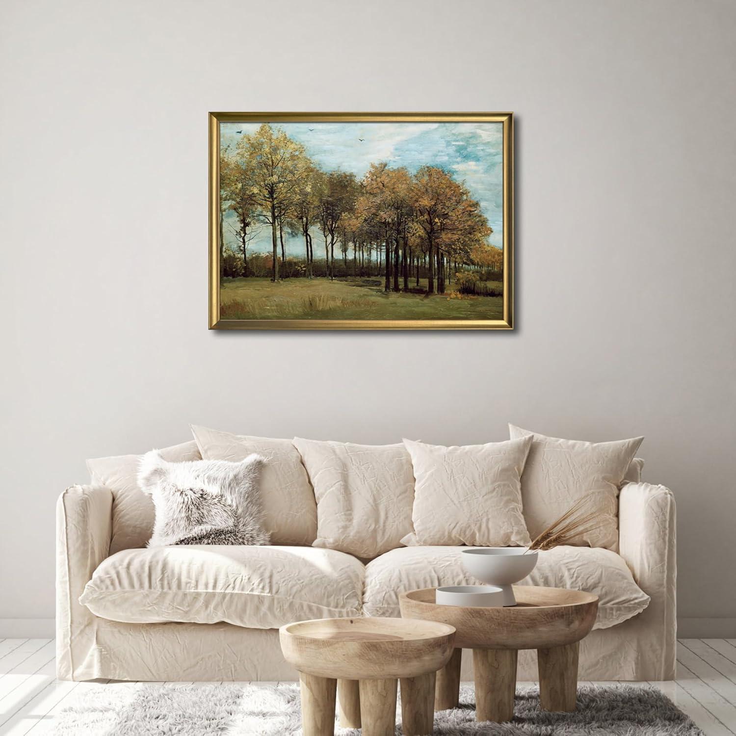imageWieco Art Autumn Landscape 1885 Canvas Prints of Vincent Van Gogh Art Famous Paintings Reproduction Tree Forest Pictures Artwork Wall Art for Home Decor and Wall Decorations29L x 21W