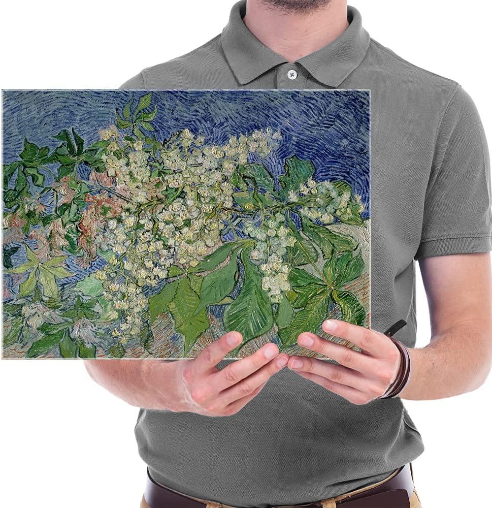 imageWieco Art Blossoming Chestnut Branches Canvas Prints of Vincent Van Gogh Art Famous Paintings Reproduction Classical Flower Pictures Artwork Wall Art for Home Decor and Wall Decorations