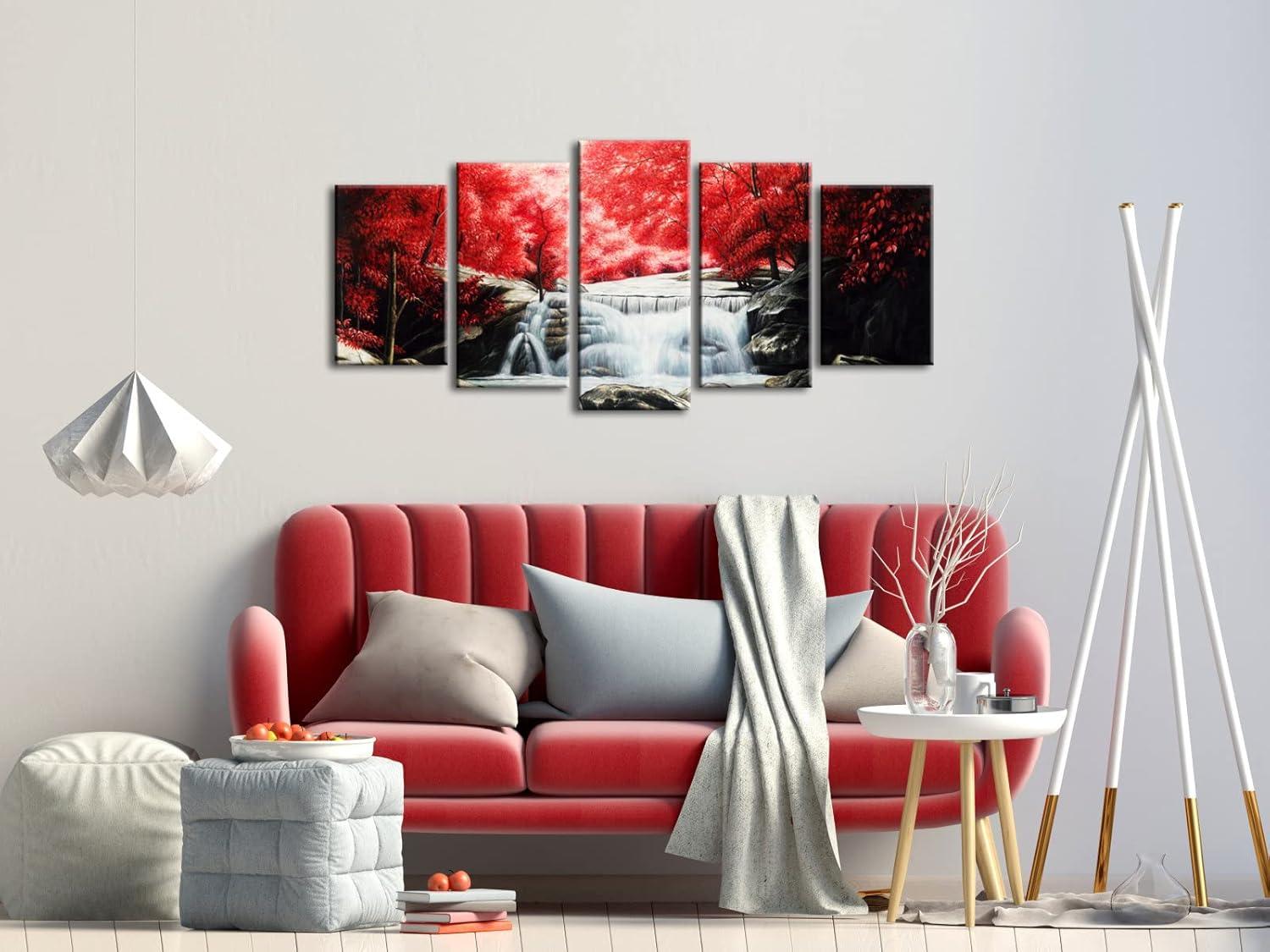 imageWieco Art Canvas Wall Art Mount Cook and Lake Matheson New Zealand with Milky Way Modern 5 Piece Canvas Artwork Starry Night Pictures for Bedroom Kitchen Living Room Wall Decor Home DecorationsB