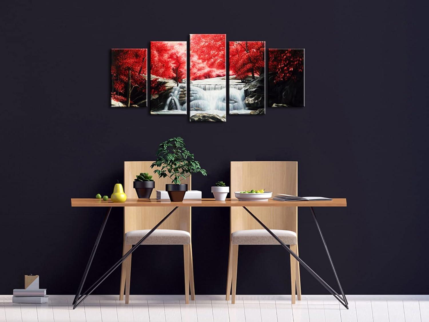 imageWieco Art Canvas Wall Art Mount Cook and Lake Matheson New Zealand with Milky Way Modern 5 Piece Canvas Artwork Starry Night Pictures for Bedroom Kitchen Living Room Wall Decor Home DecorationsB