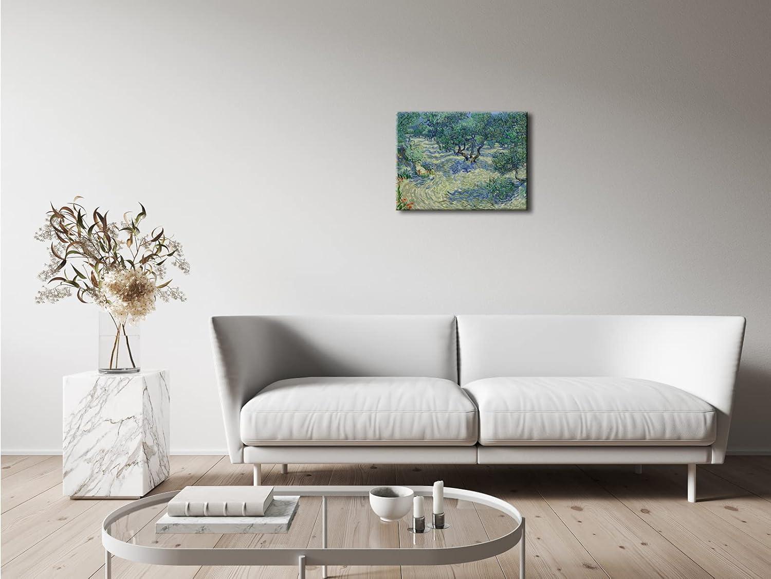 imageWieco Art Olive Grove Canvas Print of Vincent Van Gogh Wall Art Paintings Reproduction Field Pictures Artwork for Living Room Wall Decor and Home Decorations