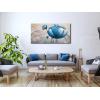 imageWieco Art 100 handpainted oil painting White Blue Abstract Botanic Paintings Wall Art on Canvas Mordern Canvas Wall Art for Living Room Bedroom Wall Decor Contemporary Artwork