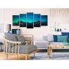 imageWieco Art Canvas Wall Art Mount Cook and Lake Matheson New Zealand with Milky Way Modern 5 Piece Canvas Artwork Starry Night Pictures for Bedroom Kitchen Living Room Wall Decor Home DecorationsC
