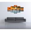 imageWieco Art Elephant Family Large Modern 5 Piece Gallery Wrapped African Landscape Giclee Canvas Prints Artwork Animals Paintings Reproduction Pictures on Canvas Wall Art for Bedroom Home Decor L12x16inchx2pcs 12x24inchx2pcs 12x32inchx1pc