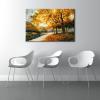 imageWieco Art Giclee Canvas Prints Wall Art by Oil Paintings Reproduction Large Contemporary Autumn Trees Pictures for Living Room Bedroom Home Decorations Modern Wrapped Landscape Forest Artwork