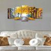 imageWieco Art Large Autumn Love Modern Giclee Canvas Prints Artwork 5 Panels Abstract Landscape Pictures to Photo Printed on Canvas Wall Art for Living Room Bedroom Office Decor10x16inchx2pcs 10x20inchx2pcs 10x24inchx1pc