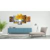 imageWieco Art Large Autumn Love Modern Giclee Canvas Prints Artwork 5 Panels Abstract Landscape Pictures to Photo Printed on Canvas Wall Art for Living Room Bedroom Office Decor12x16inchx2pcs 12x24inchx2pcs 12x32inchx1pc